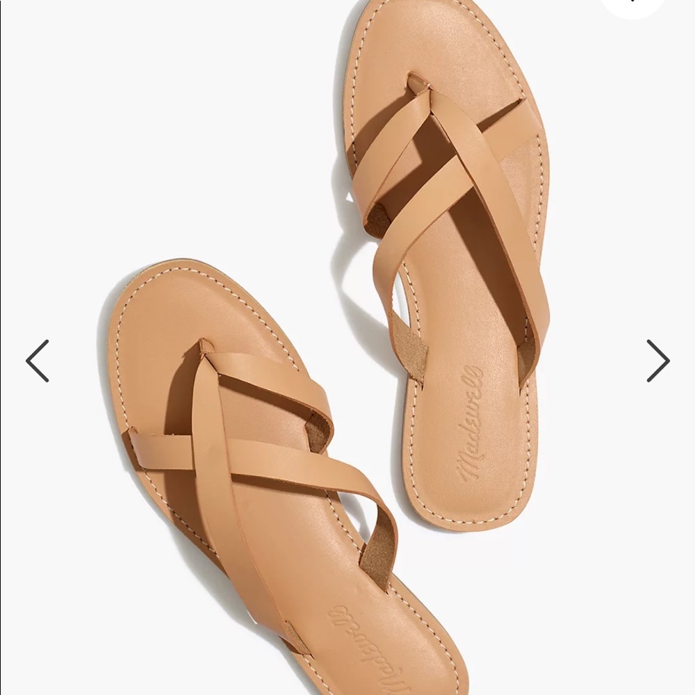 Madewell The Boardwalk Thong Sandal in Leather